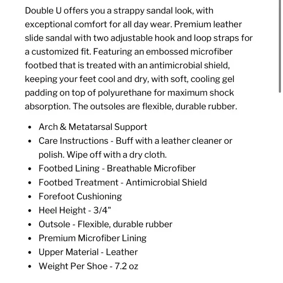 Taos Salmon leather Double U slip on sandals, size 10 - Picture 9 of 9